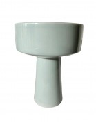 Ваза классическая голубая глянцевая на высокой ноге В20/Д 15,5/Г4,7