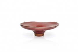 Ваза "Низкая чаша на ножке" коричневая В7/Д22