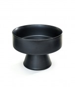 Ваза низкая гладкая черная В12/Д16