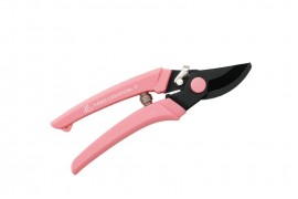 Секатор Sakagen розовый, черное лезвие