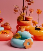 Ваза пончик «Молочное небо» средняя